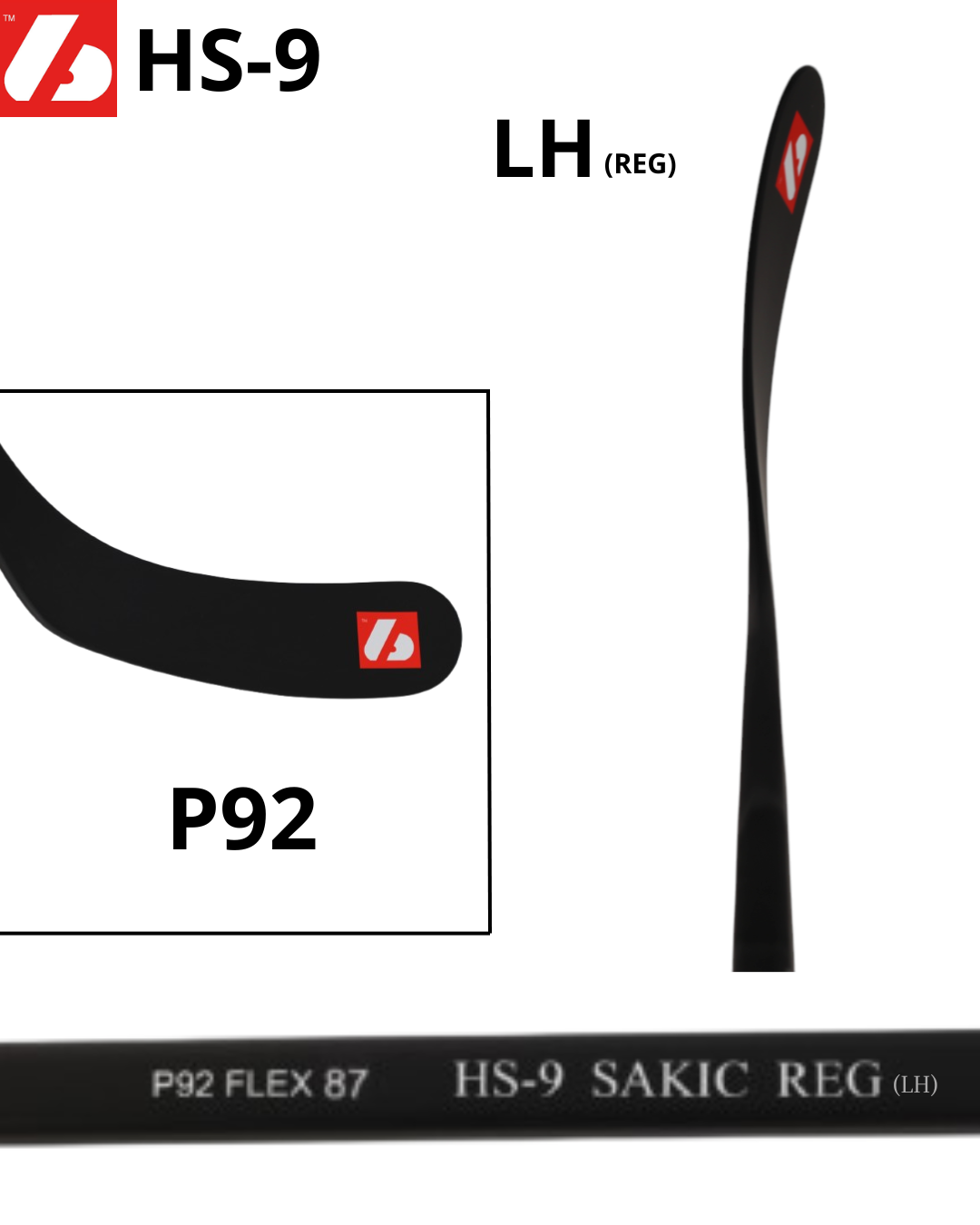 HS-9 Hockeyschläger aus Kohlenstoff mit hohem Modul