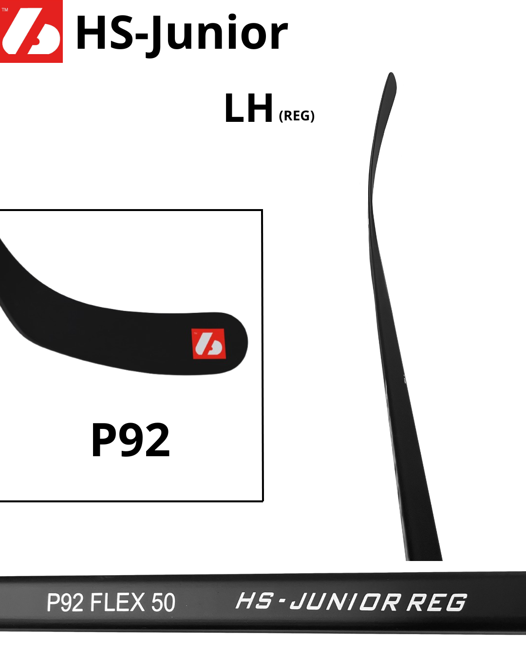 HS-Junior Hockeyschläger aus Kohlenstoff