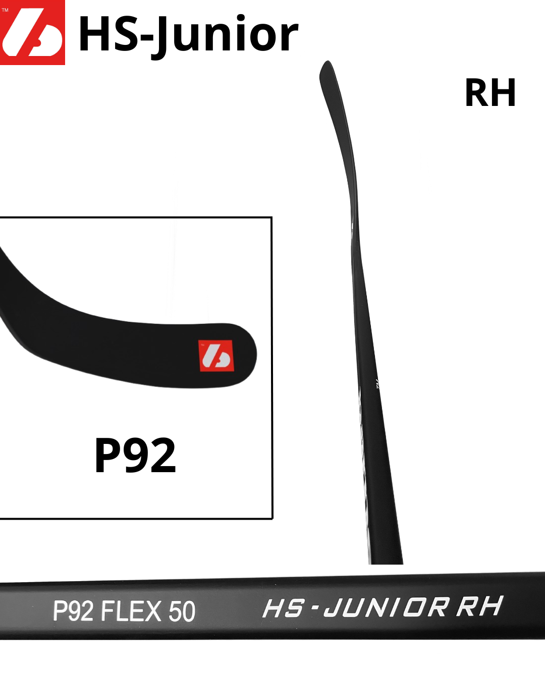 HS-Junior Hockeyschläger aus Kohlenstoff