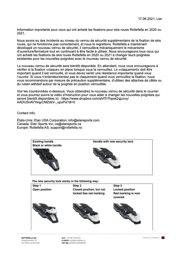 RSE-630 Bindung NNN Skiroller, Schwarz