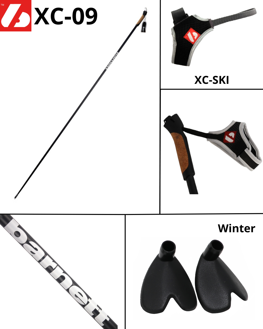 XC-09 Profi Carbon Skistöcke 100% Carbonstöcke