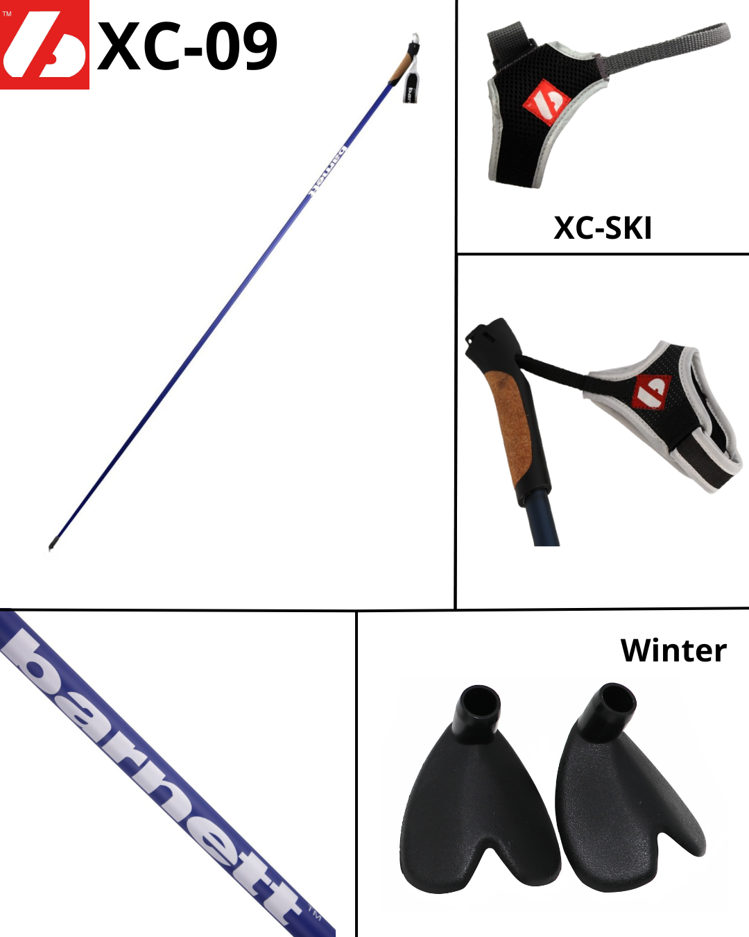 XC-09 Profi Carbon Skistöcke 100% Carbonstöcke