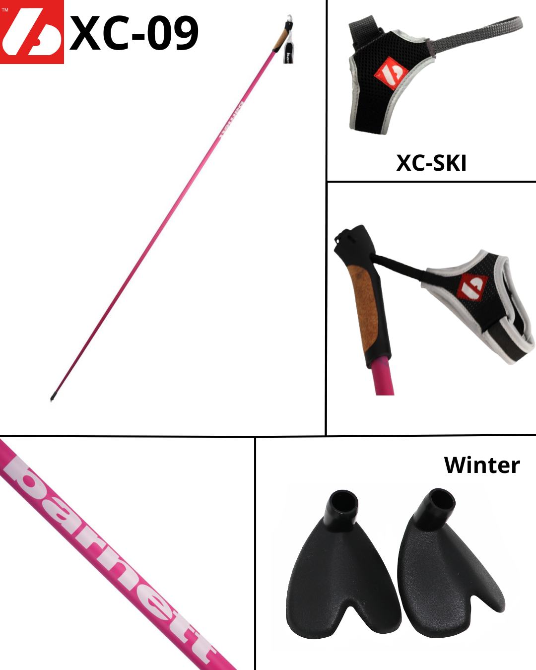 XC-09 Profi Carbon Skistöcke 100% Carbonstöcke