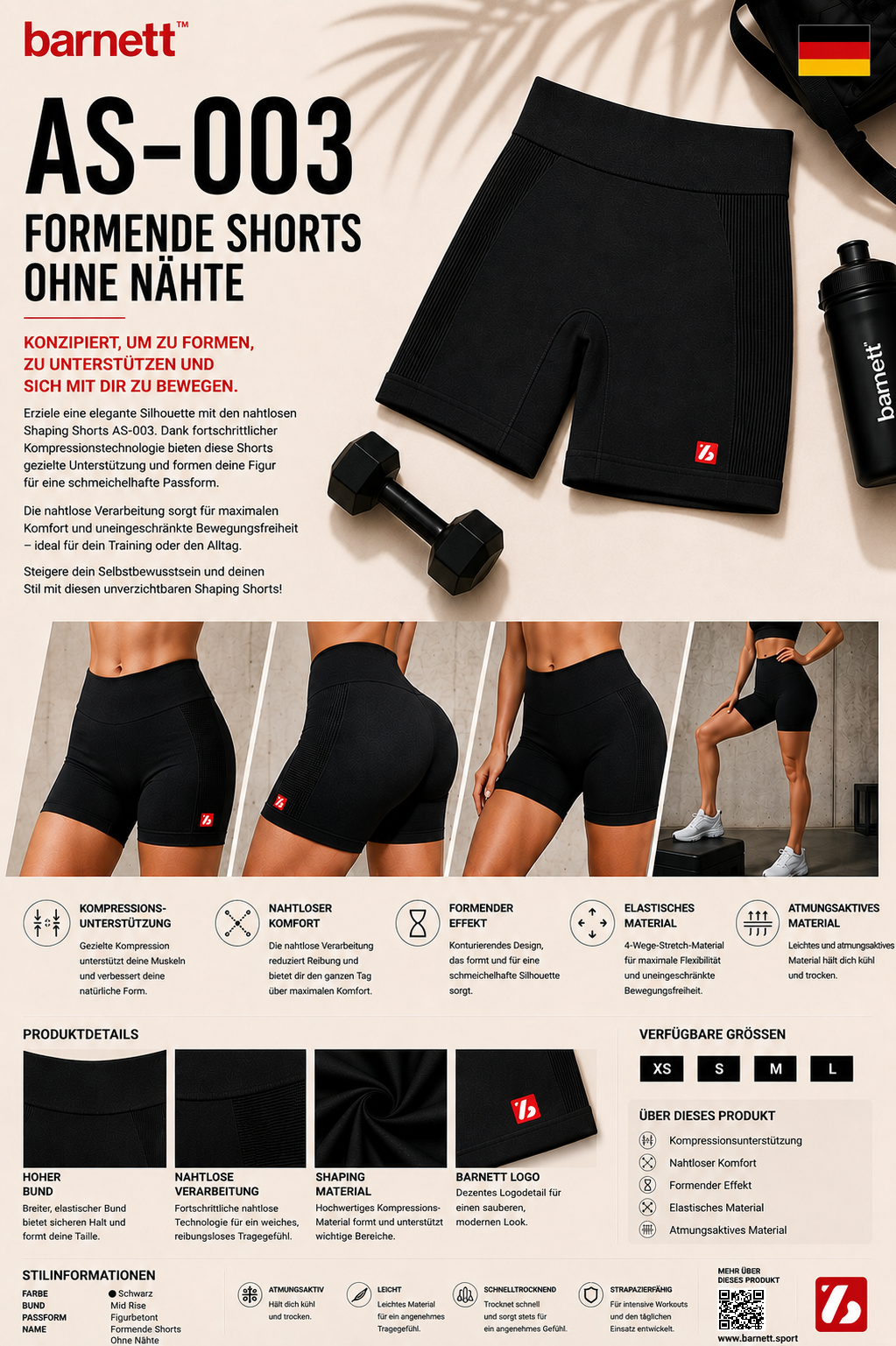 AS-003 Seamless Shaping Shorts