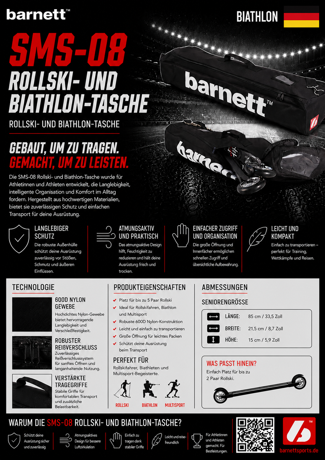 SMS-05 Biatlon, sportpuskatáska, felnőtt méret