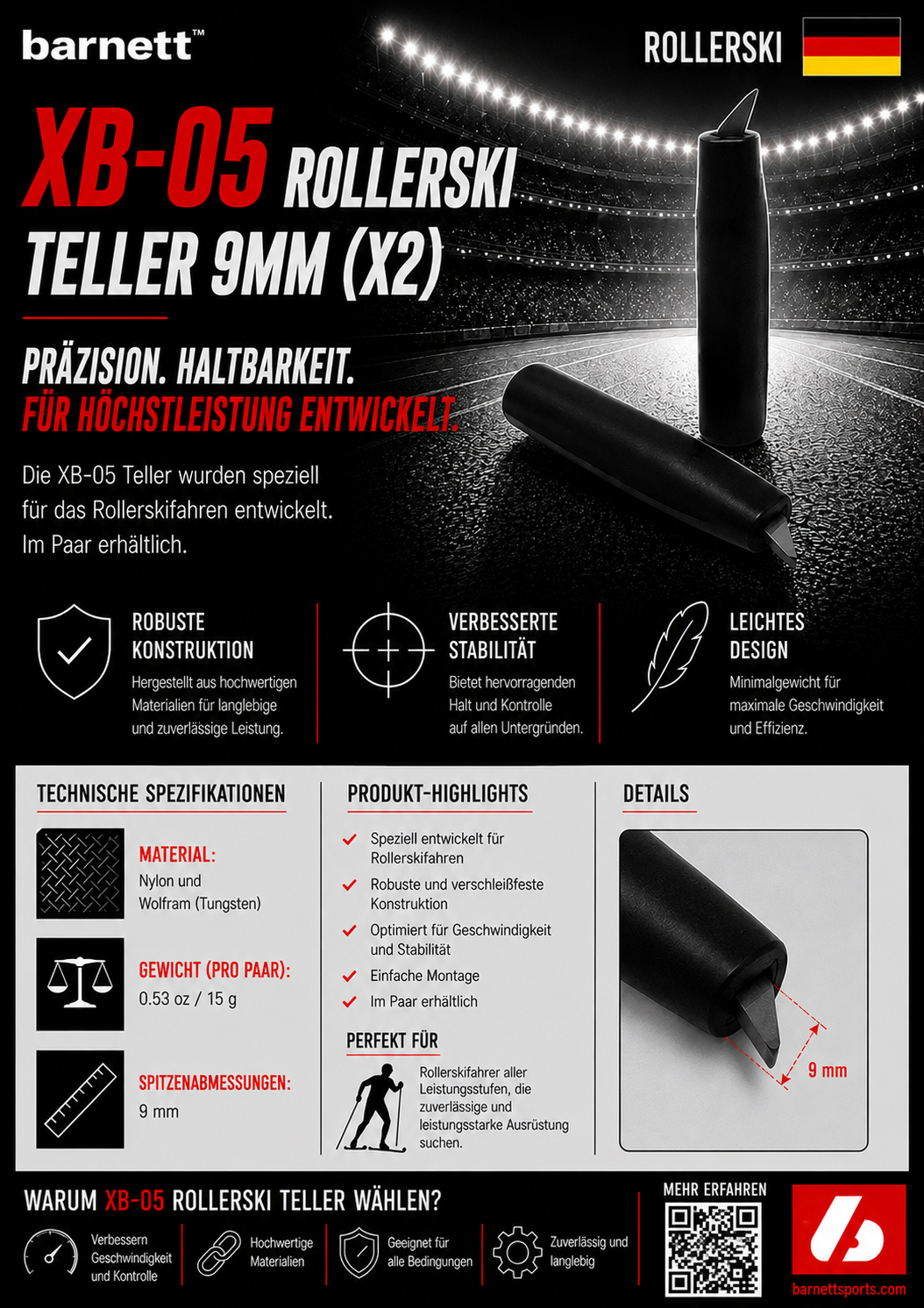 XB-05 Stockspitze 9mm (x2)