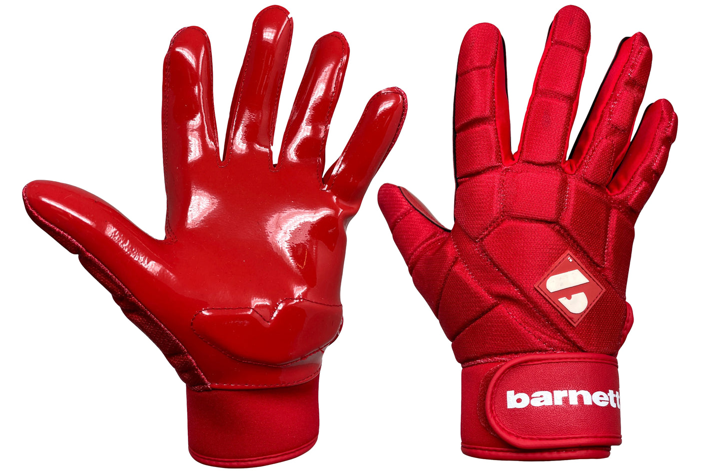 FKG-03 American Football Linebacker Profi-Handschuhe, LB,RB,TE Rot