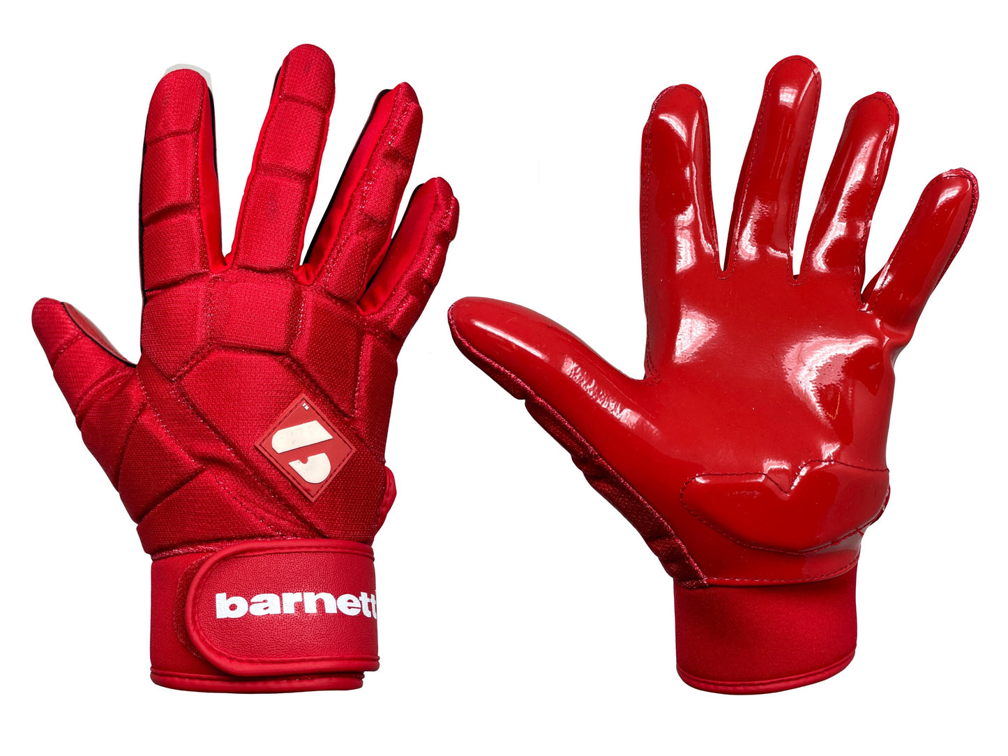 FKG-03 American Football Linebacker Profi-Handschuhe, LB,RB,TE Rot