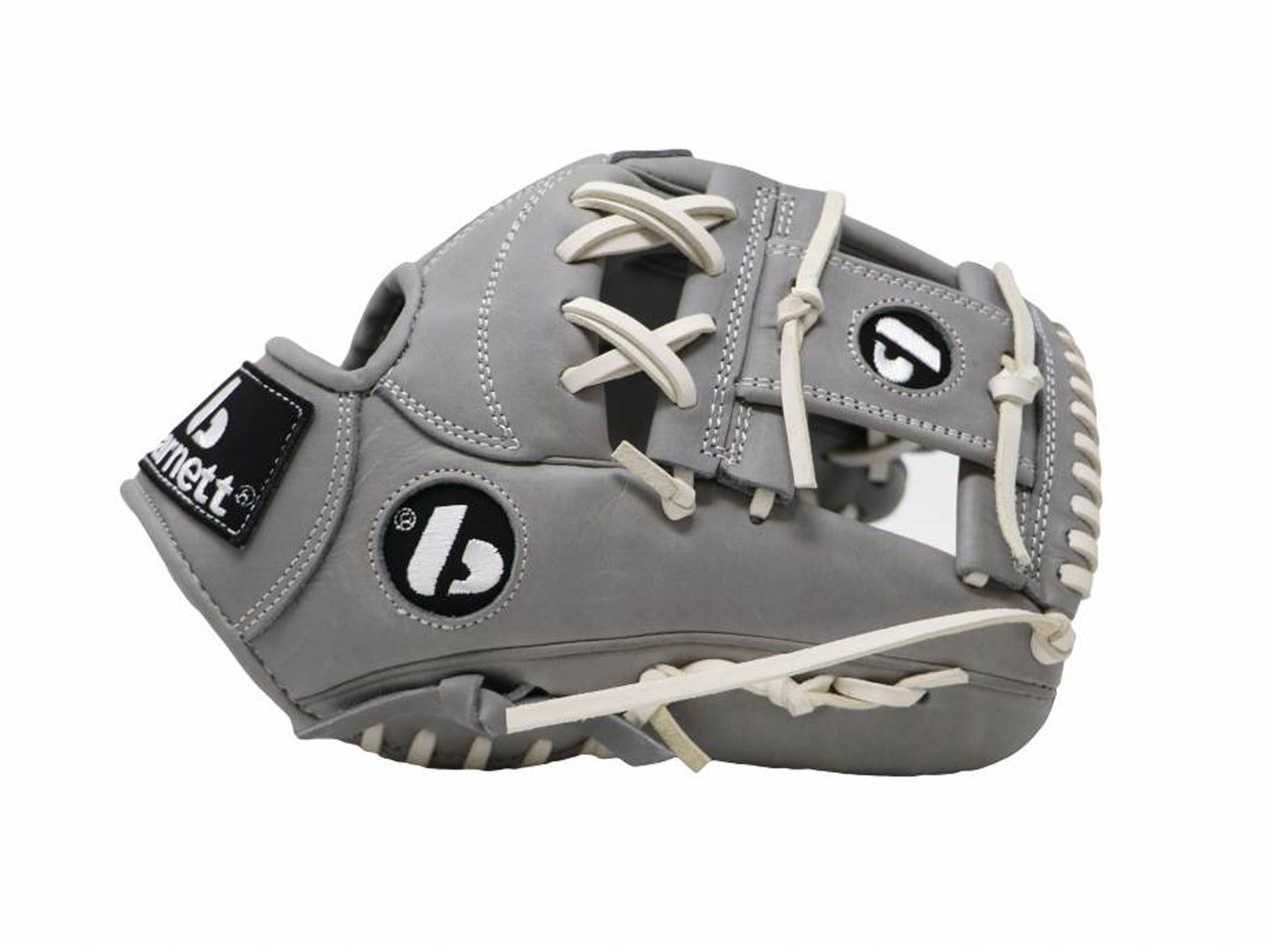 FL-115 Lederhandschuh Inffield / Outfield 11 aus hochwertigem Leder, grau