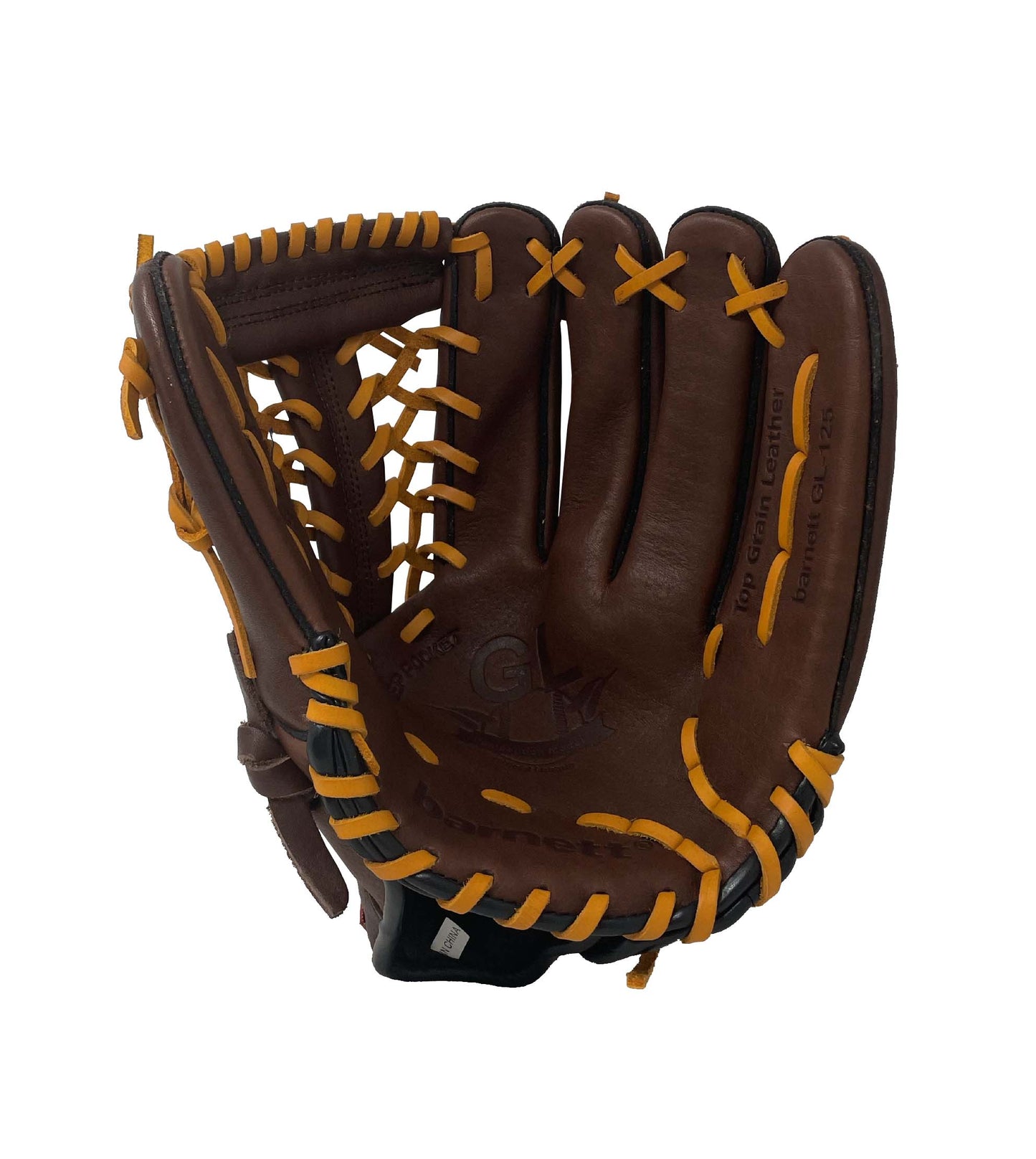 GL-125 Baseball Handschuh, Echtleder, Wettkampf, Outfield & Softball Größe 12,5 (inch), braun