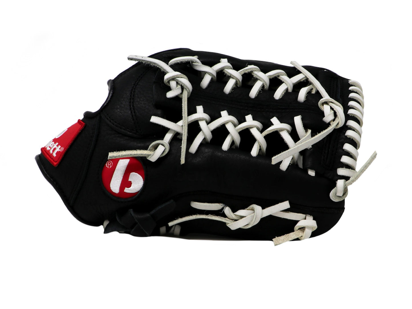 GL-125 Baseball Handschuh, Echtleder, Wettkampf, Outfield & Softball Größe 12,5 (inch), schwarz