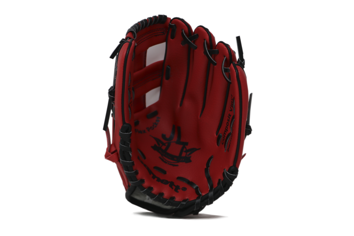 JL-110 Baseballhandschuh, Außenfeld, Polyurethan, Größe 11", rot