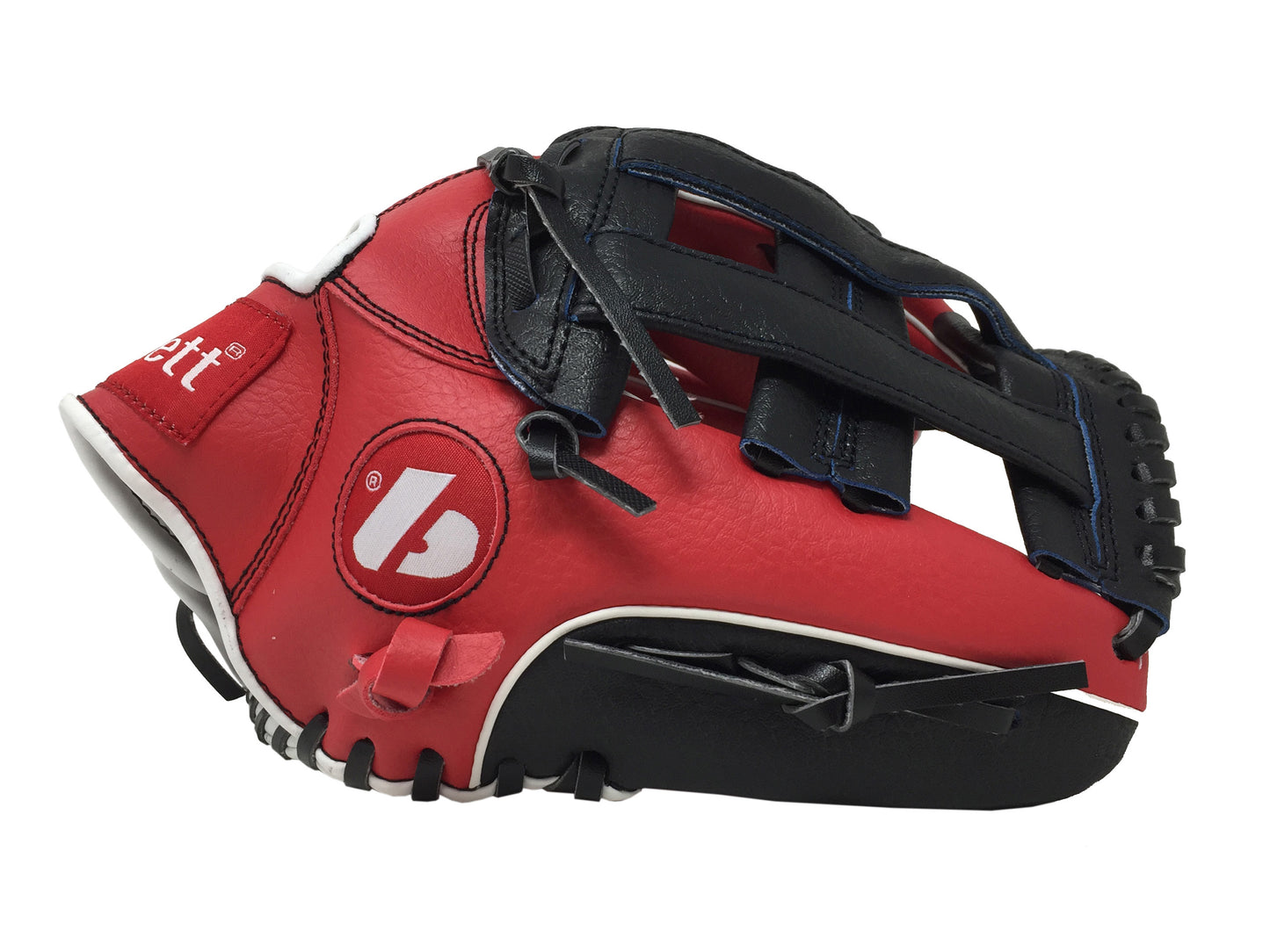 JL-120 Baseballhandschuh, Außenfeld, Polyurethan, Größe 12,5", Rot
