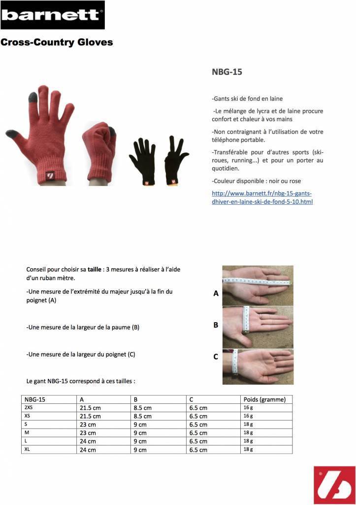 NBG-15 Winterhandschuhe aus Wolle - Langlauf -5 ° / -10 °