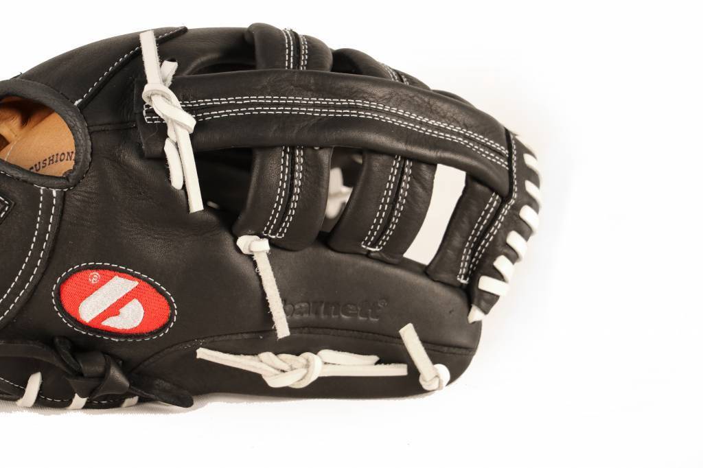 GL-130 Baseball Handschuh, Echtleder, Wettkampf, Outfield & Softball Größe 13 (inch), schwarz