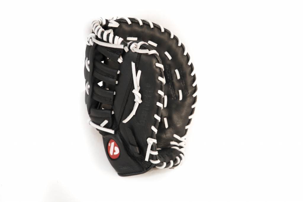 GL-301 Baseball Handschuh Erster Base (First Base) Erwachsene, Echtleder, Wettkampf, Schwarz