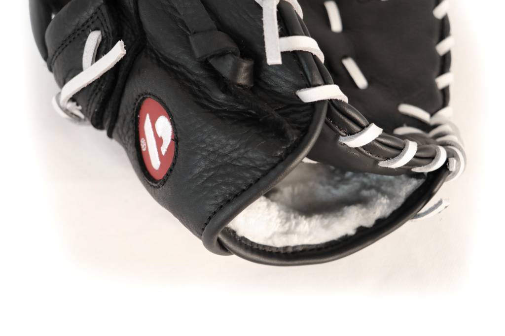 GL-301 Baseball Handschuh Erster Base (First Base) Erwachsene, Echtleder, Wettkampf, Schwarz
