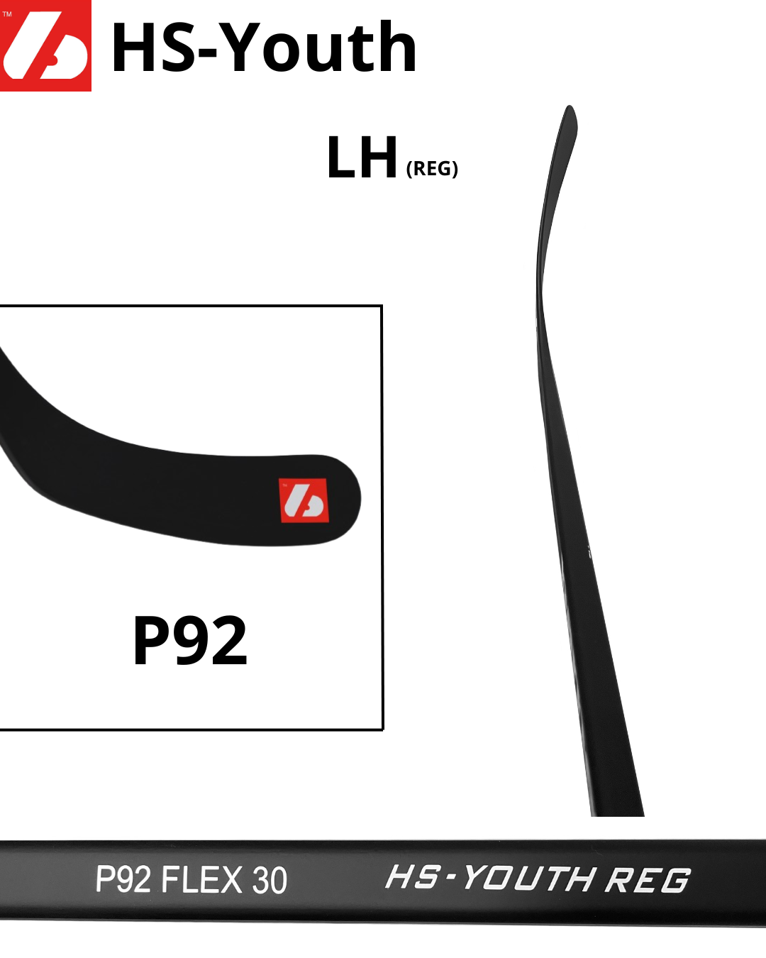 HS-Youth Hockeyschläger aus Kohlenstoff