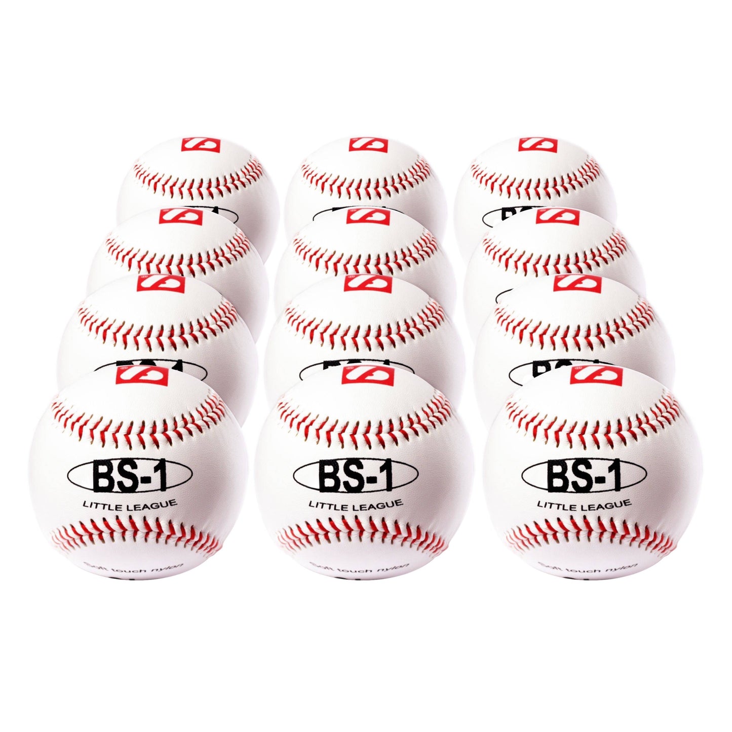 BS-1 Baseball Ball Anfänger Baseball, Softtouch, Größe 9" (inch), Farbe weiß, 12 Stück (1 Dutzend)
