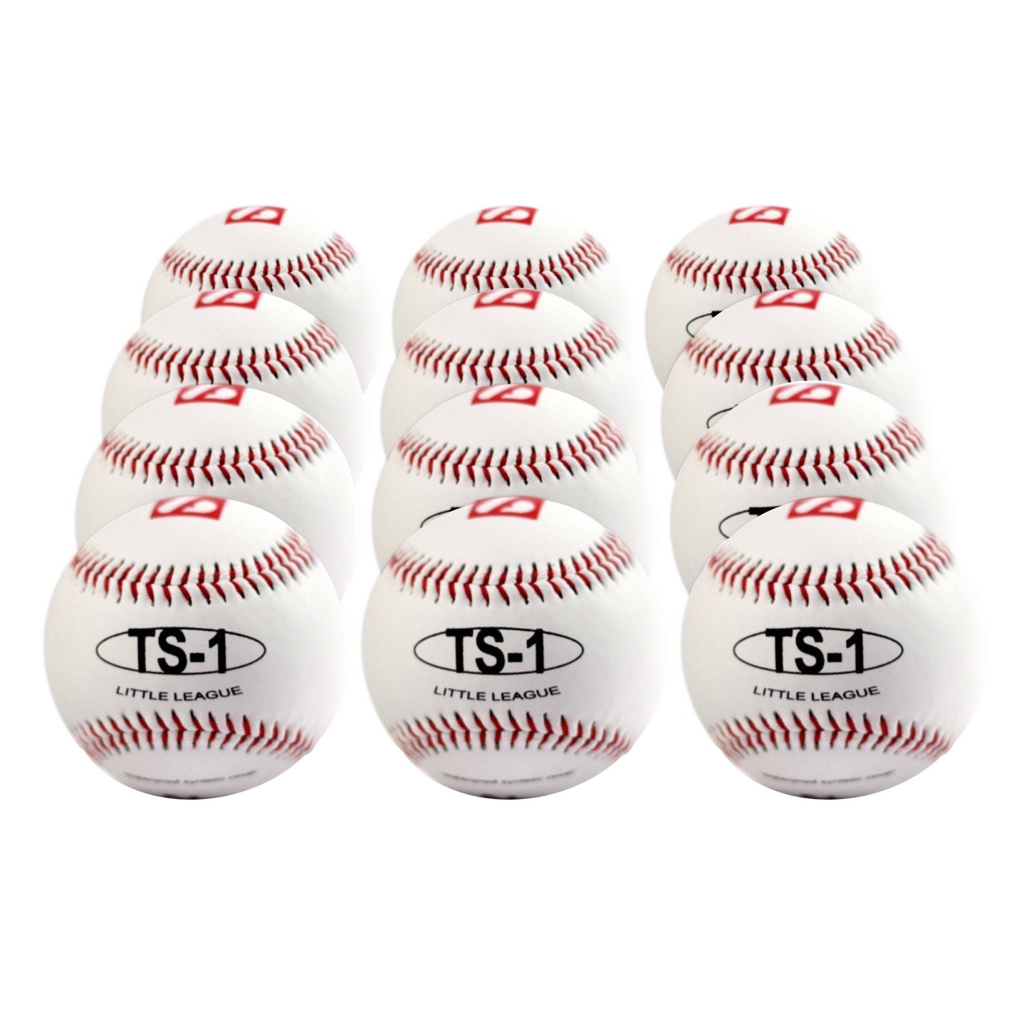 TS-1 Baseball Ball Training Baseball, Größe 9" (inch), Farbe weiß, 12 Stück (1 Dutzend)