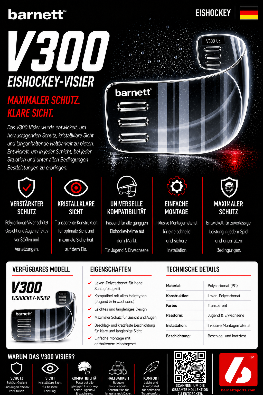 V300 Visier Eishockey