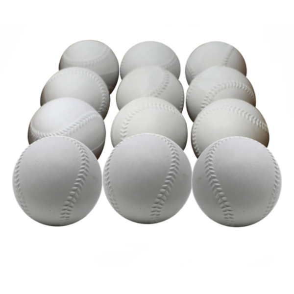 A-122 Baseballbälle für Wurfmaschine, Größe, 9'', weiß, 12 Stück