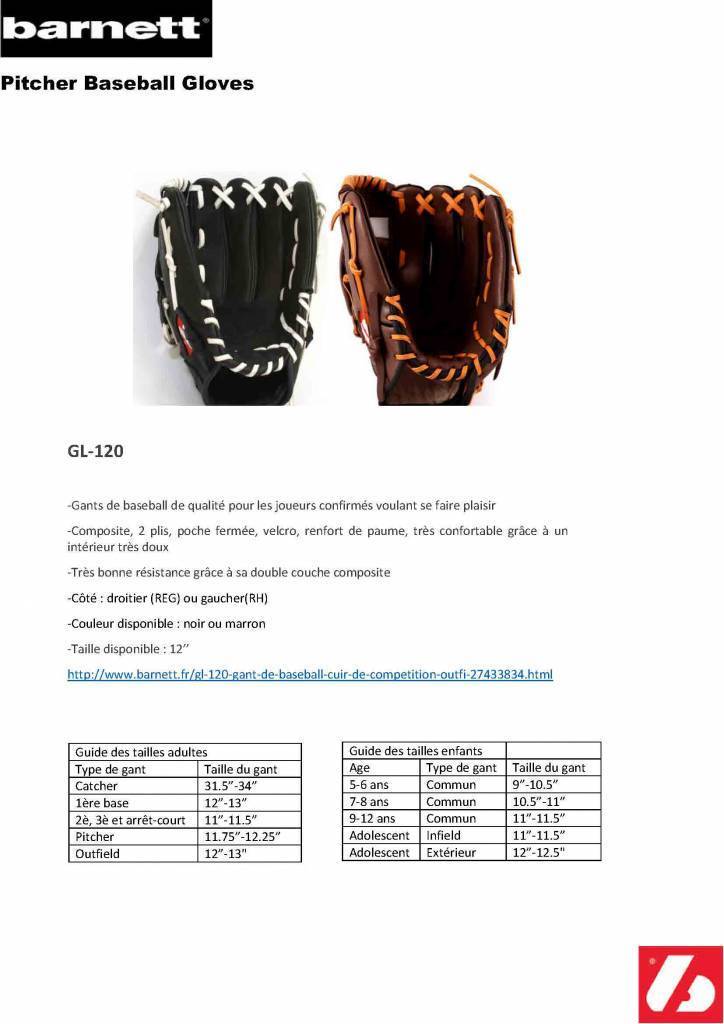 baseball handschuh welche größe GL-120 Baseball Handschuh, Echtleder, Wettkampf, outfield Größe 12 (in – barnettdeutschland
