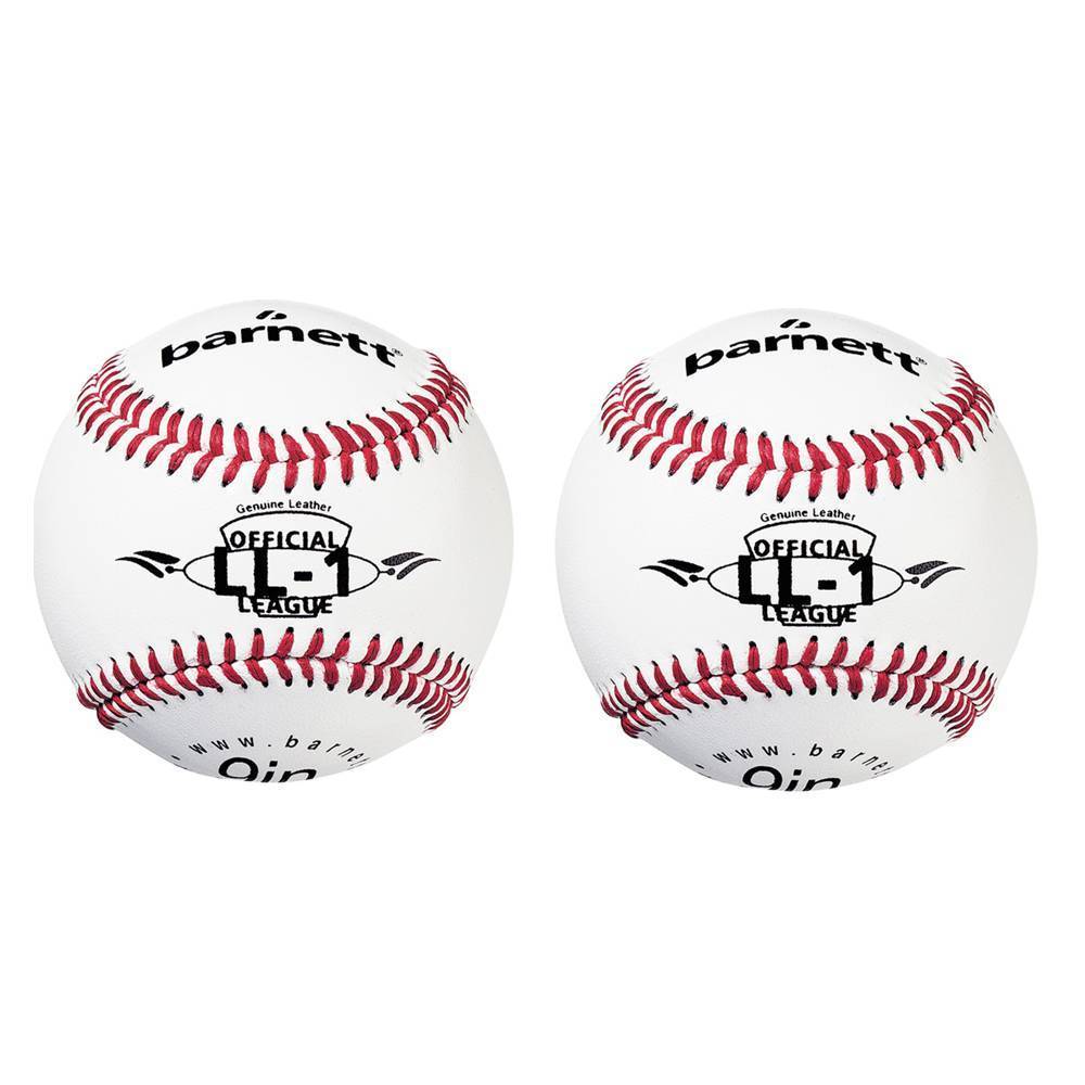 LL-1 Baseball Ball Wettkampf und Training, Größe 9" (inch), Farbe weiß, 2 Stück