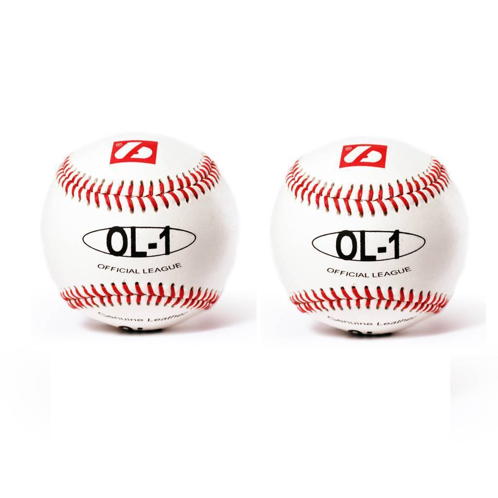 OL-1 Baseball Ball Wettkampf, Größe 9"(inch), Farbe weiß, 2 Stück
