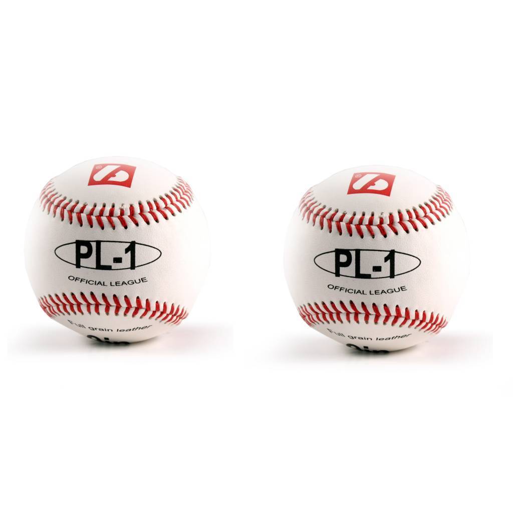 PL-1 Baseball Ball Match Elite, Wettkampf Profi, Größe 9" (inch), Farbe weiß, 2 Stück