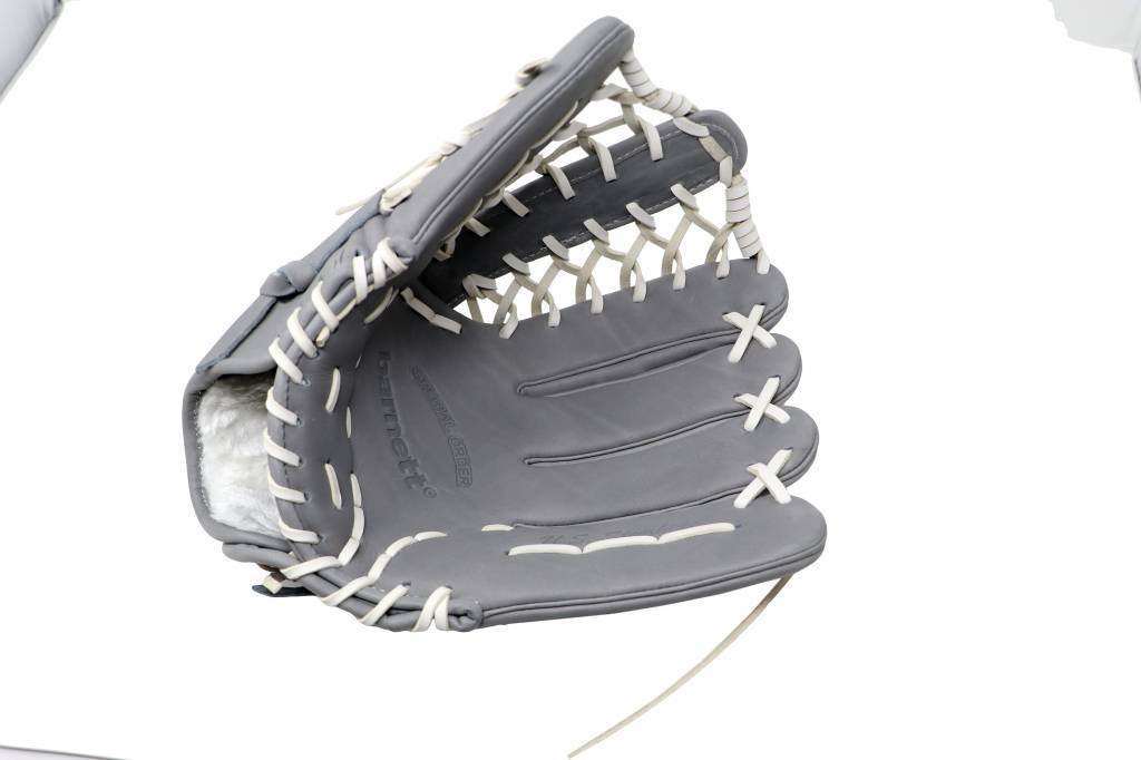 FL-127 hochwertiger Leder Baseballhandschuh Infield / Outfield / Pitcher, grau -